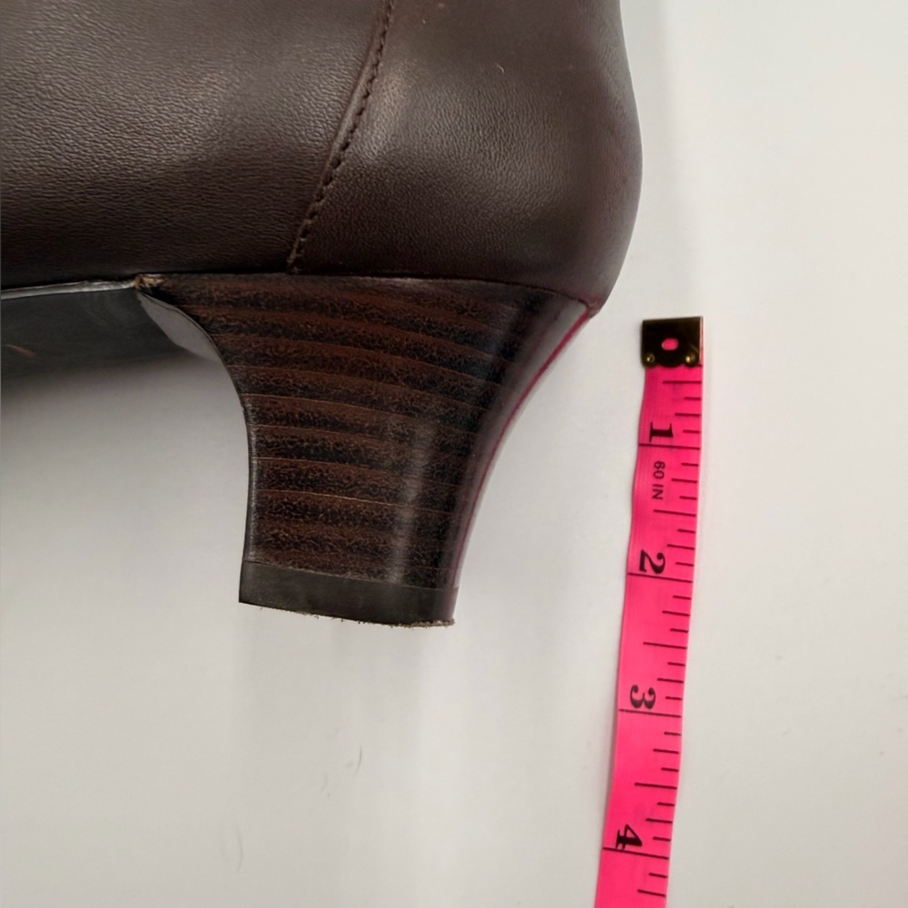Chadwicks Leather Chocolate Brown Knee High Low Heel Square Toe Classic Boot 11 - Picture 10 of 11